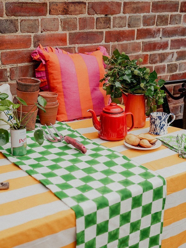 Yellow Stripe Tablecloth