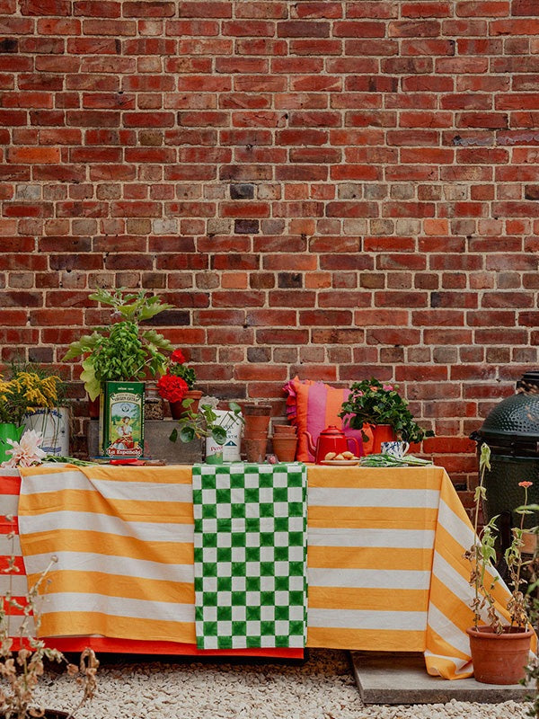 Yellow Stripe Tablecloth