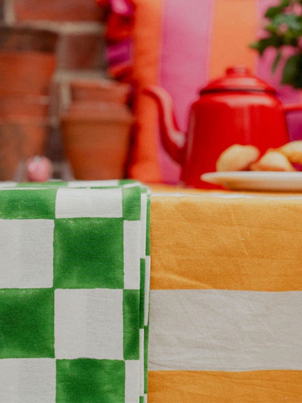 Yellow Stripe Tablecloth