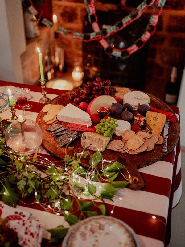 Merlot and Pink Hue Stripe Tablecloth