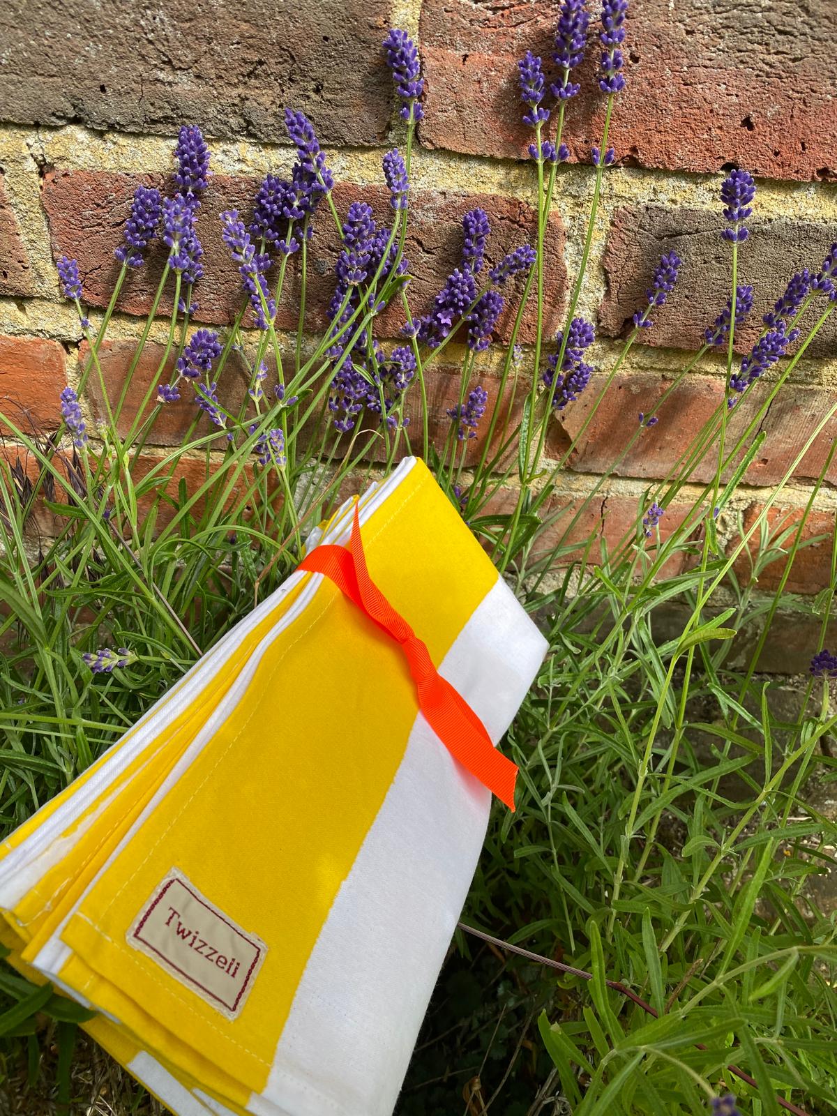 SECONDS Yellow Stripe Napkin x 4