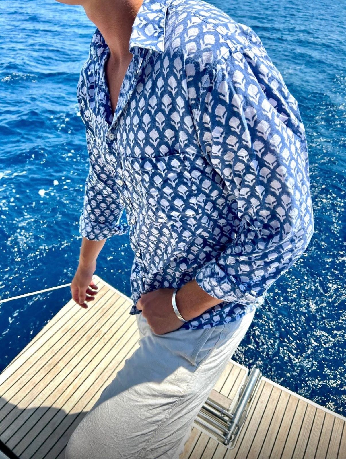 Classic Navy and White Shirt