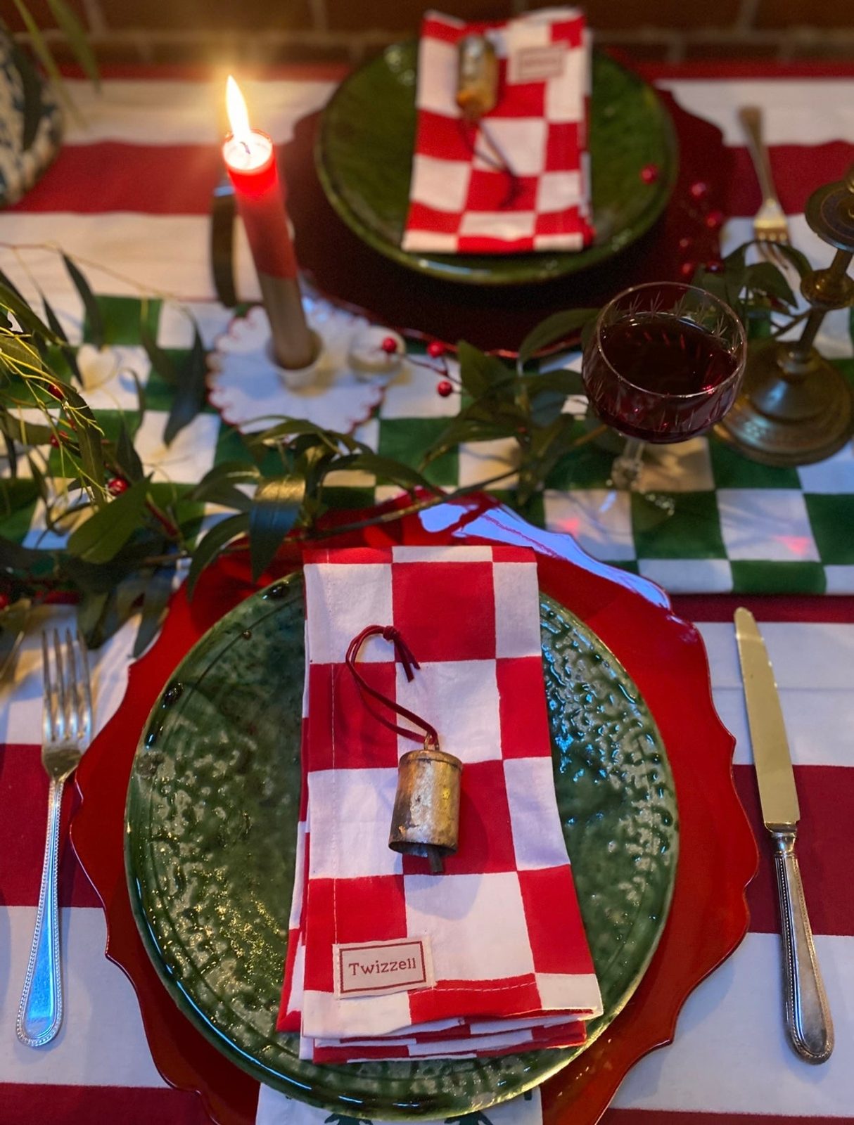 Red Stripe Tablecloth