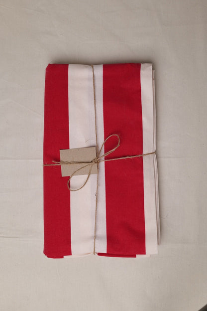Red Stripe Tablecloth