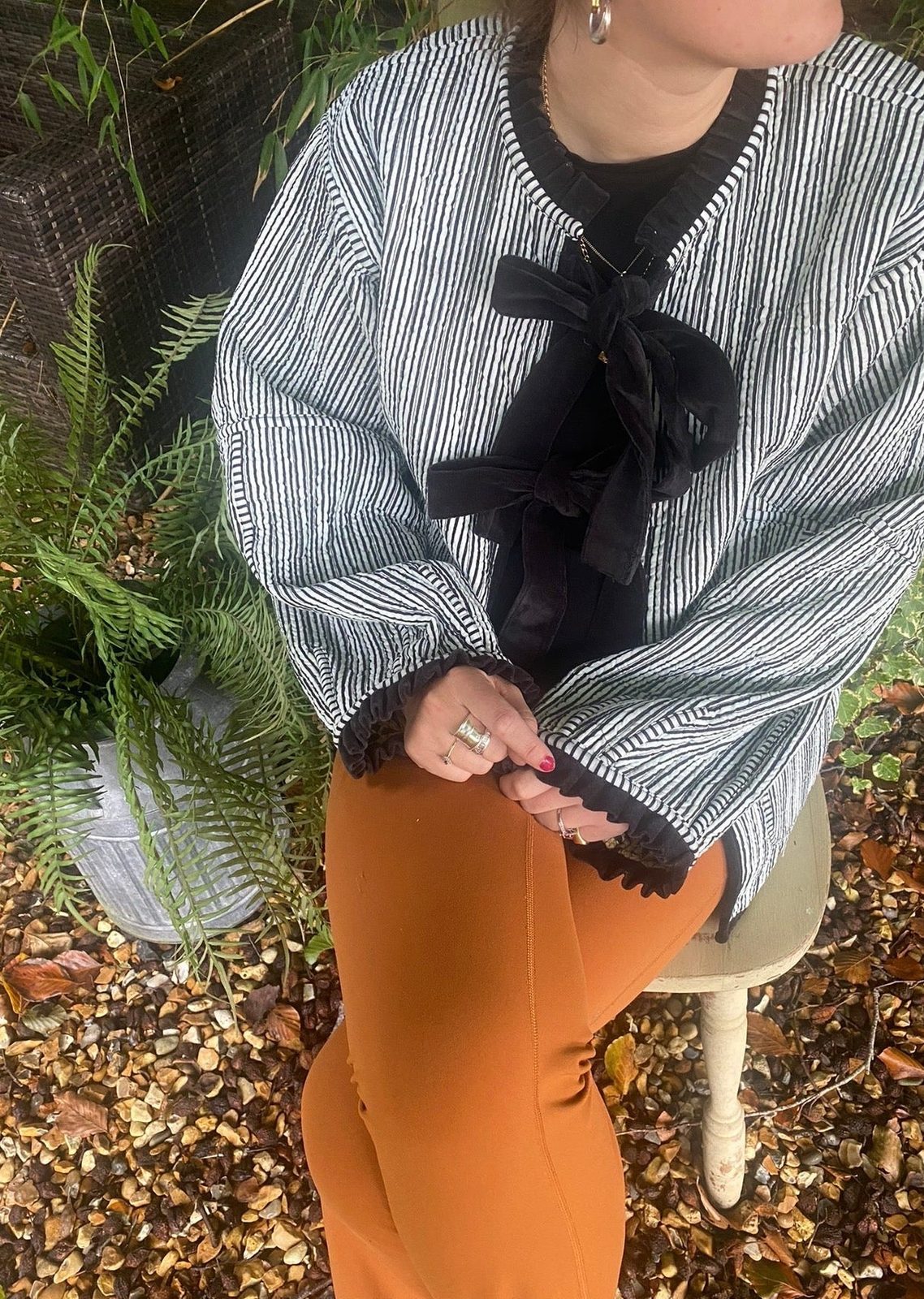 Reversible Jacket - Mustard/Black Cotton Block Print