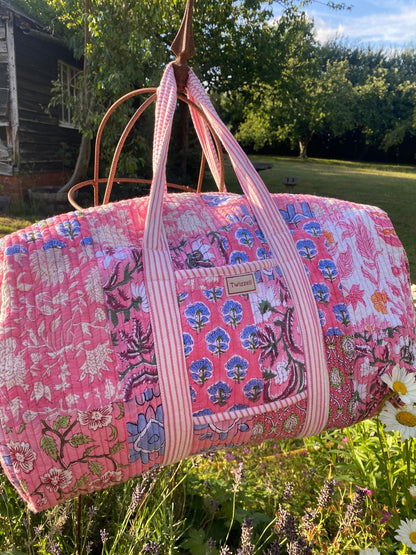 Indian Block Print Weekend Bag - Patchwork