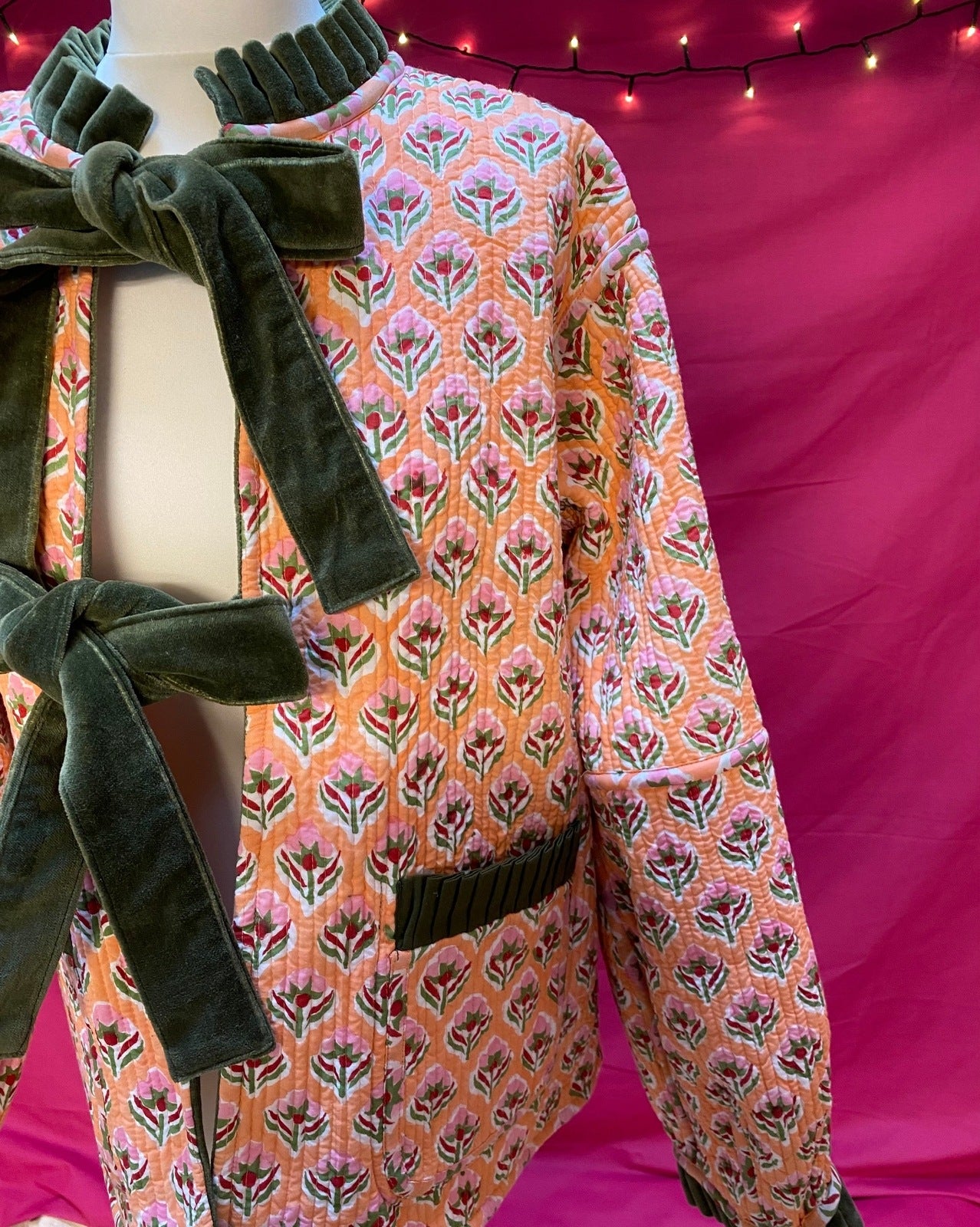 Liv Reversible Jacket - Poppy and Peach Reverse