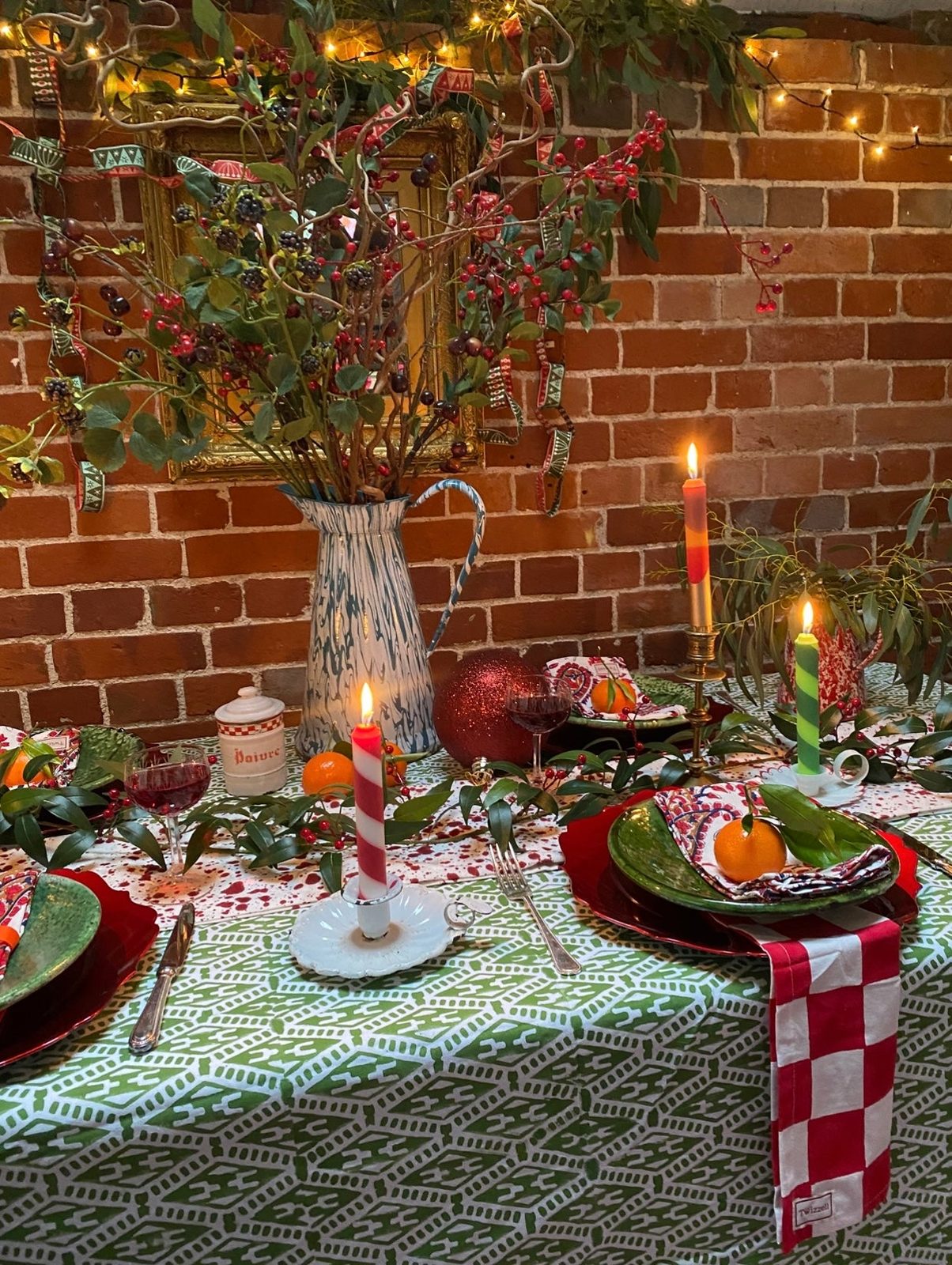 SECONDS Green Ladder Tablecloth