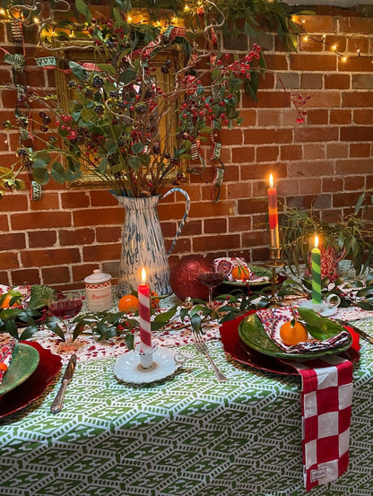 SECONDS Green Ladder Tablecloth
