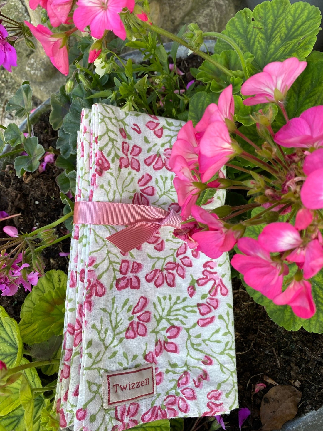 Indian Block Print Napkins Set of 4 - Sweet Pea