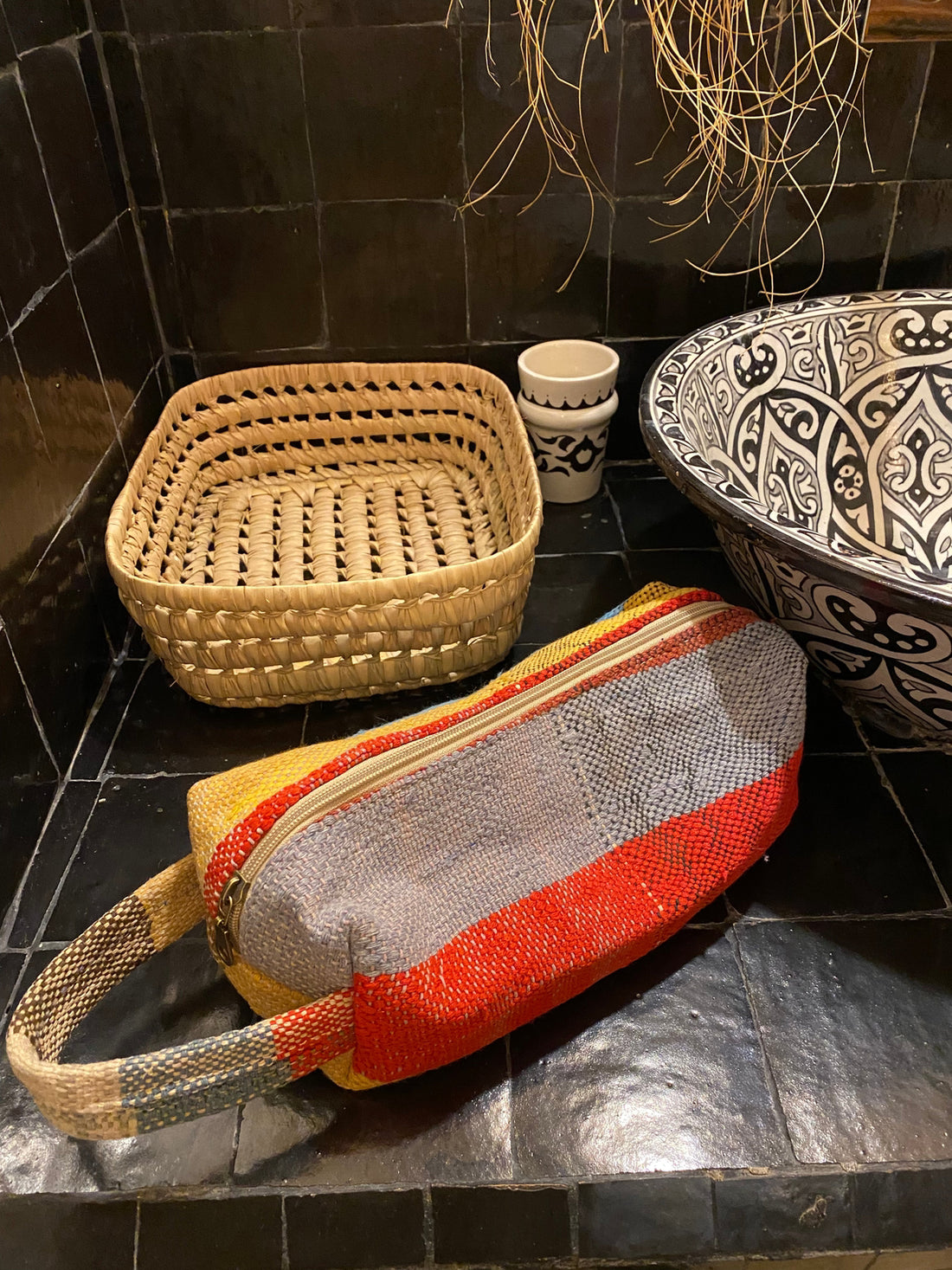 Berber Wash Bag-Stripe