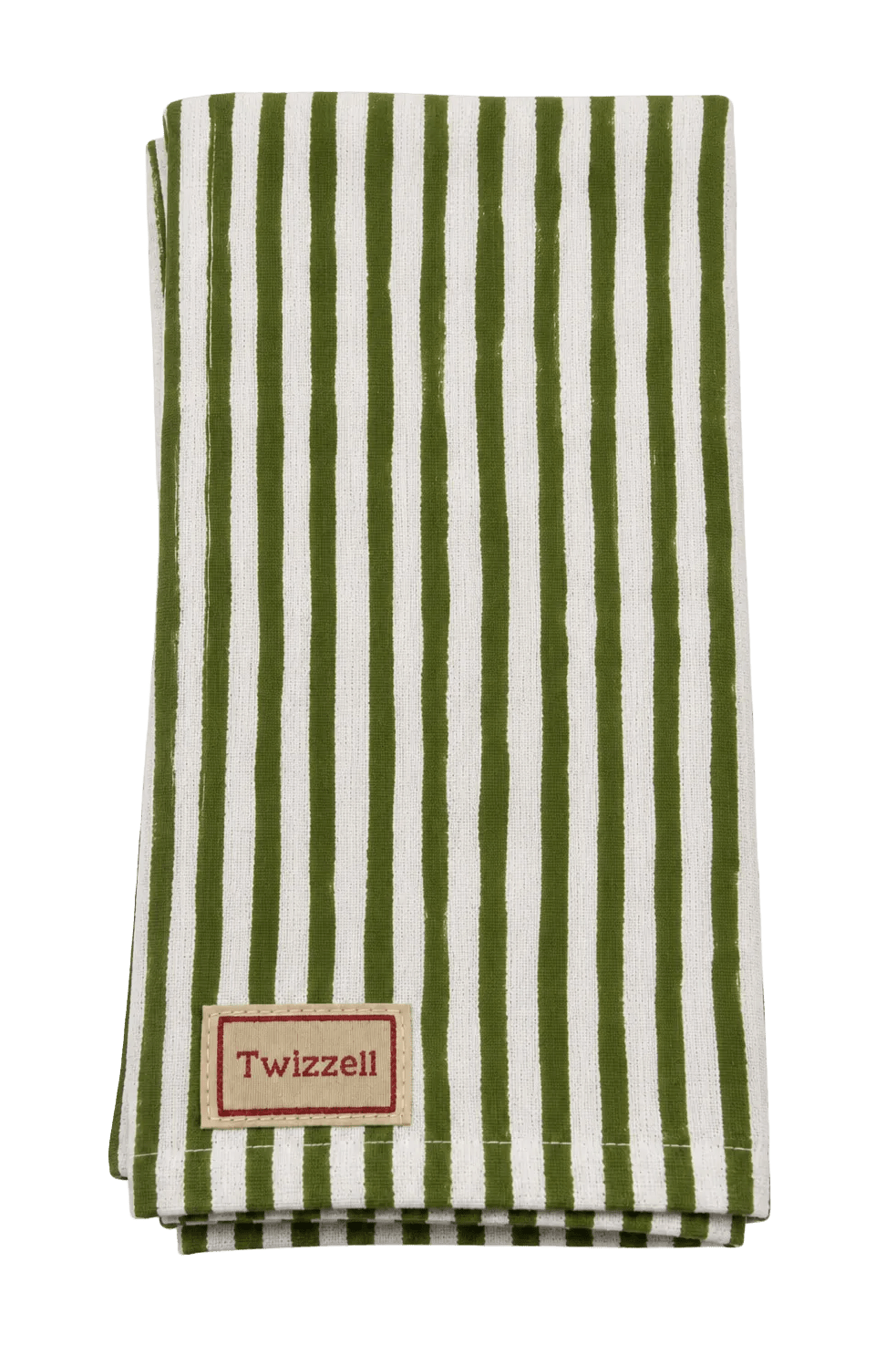Khaki and White Pinstripe Napkin x 4