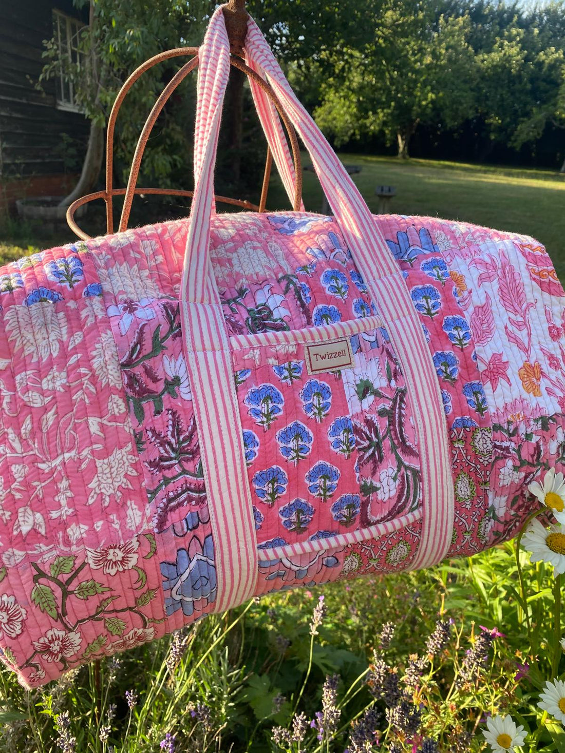 Indian Block Print Weekend Bag - Patchwork