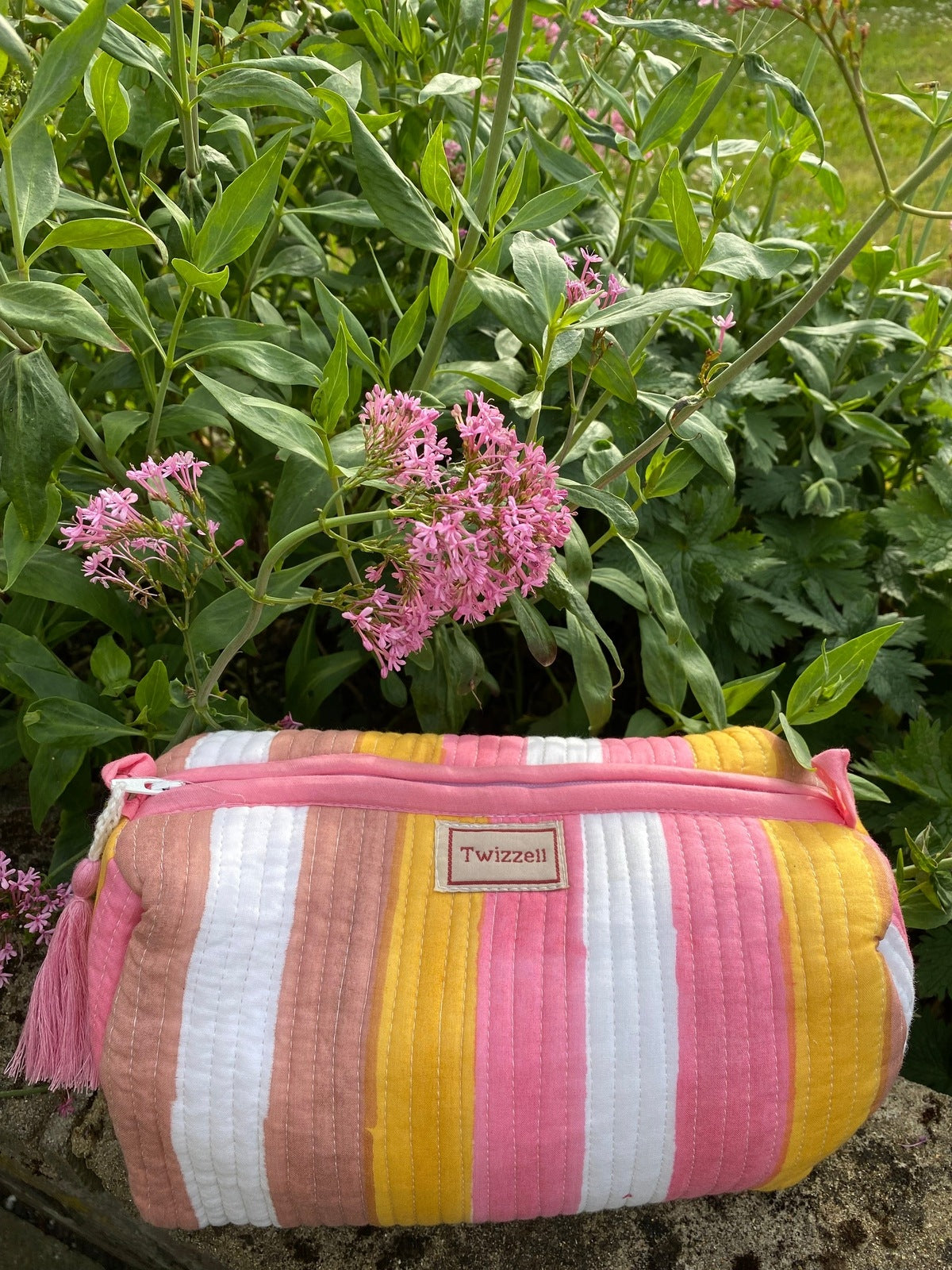 Quilted Wash Bag - Neapolitan Stripe