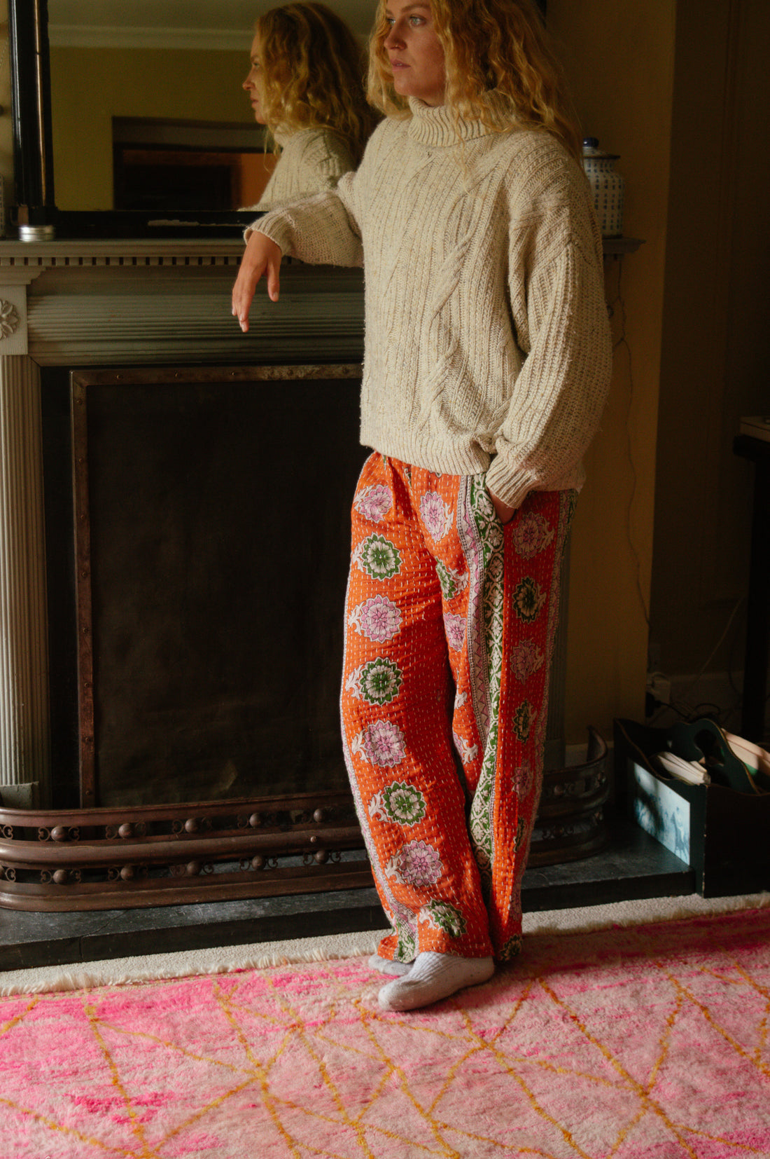 Kantha Trousers Orange