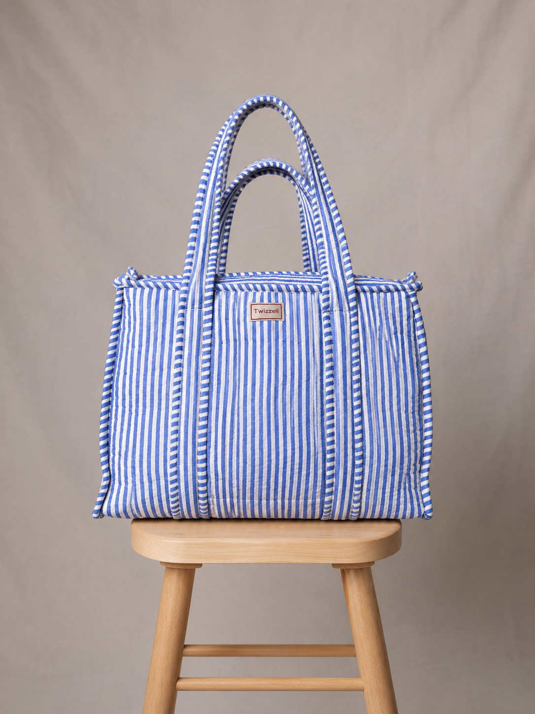 Day Bag - Blue and White Stripe