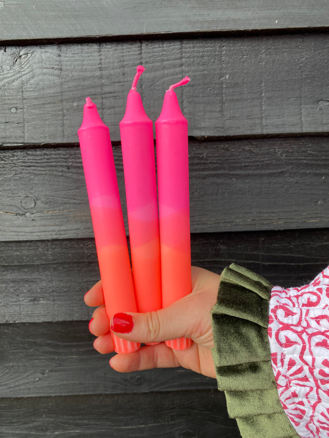 Neon Ombré Candle