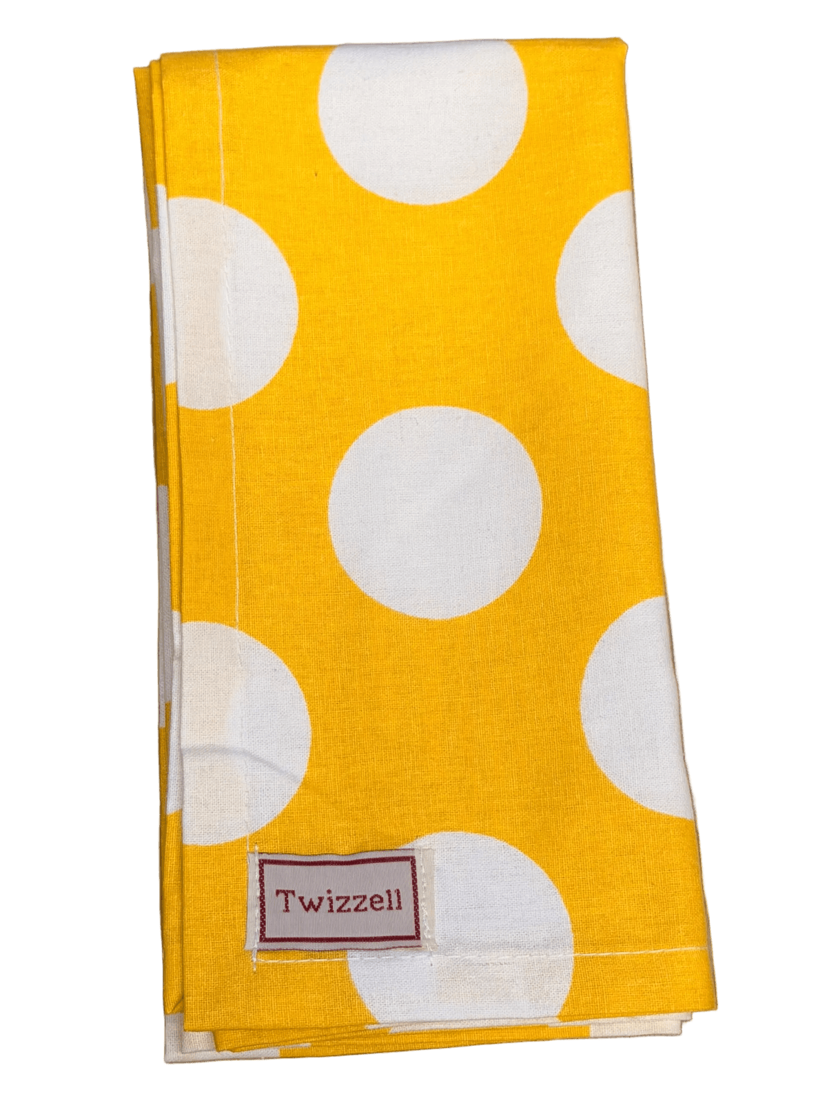 Yellow &amp; White Spot Napkin x 4