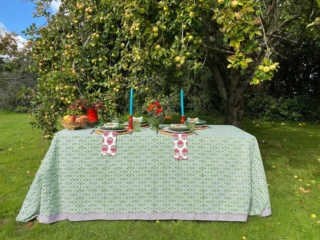 Green Ladder Tablecloth