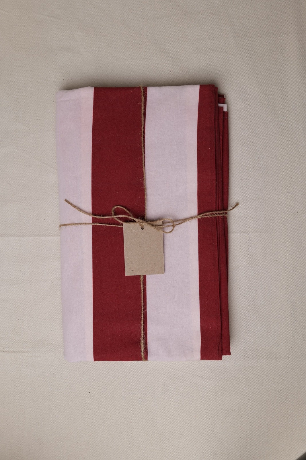 Merlot and Pink Hue Stripe Tablecloth