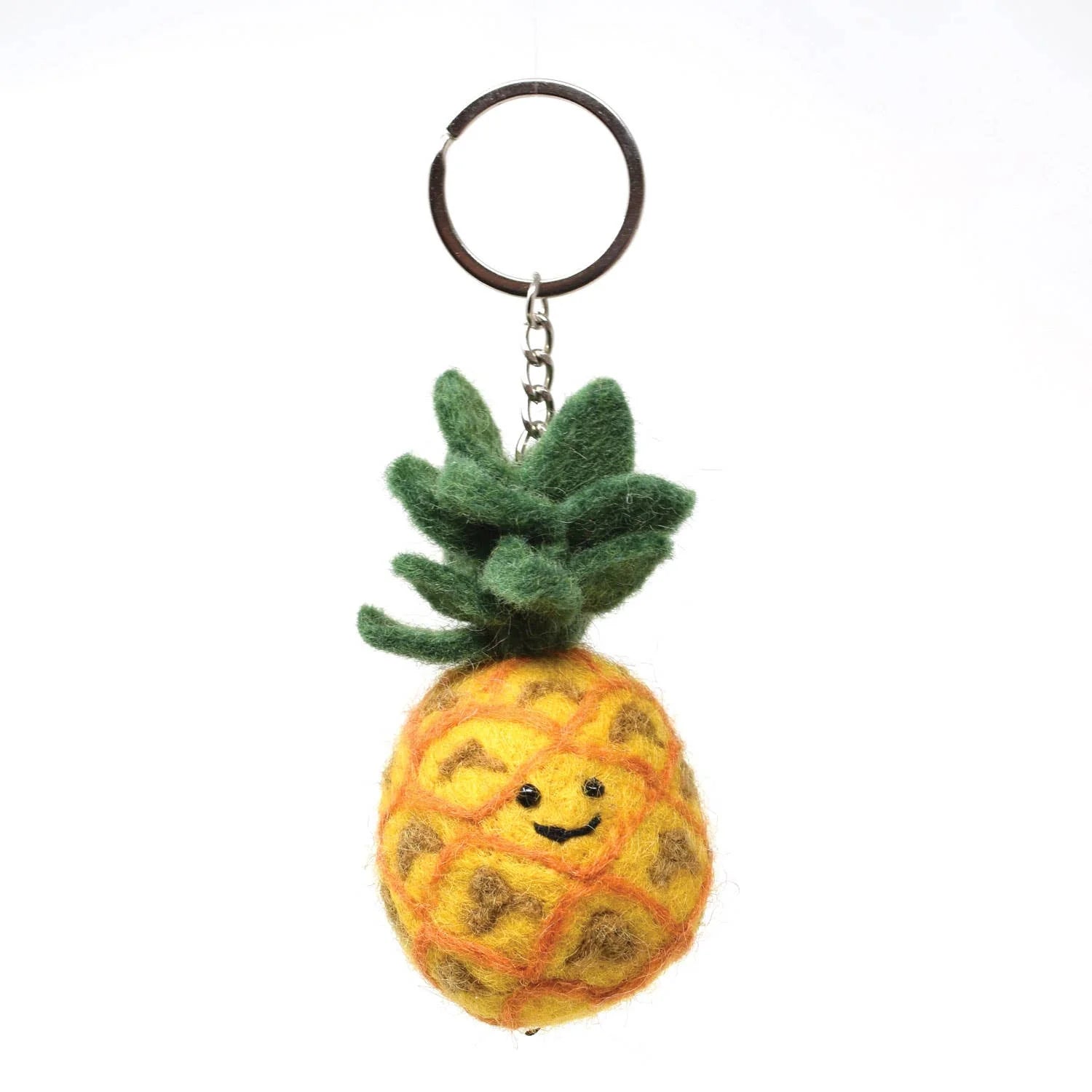 Pineapple Pure Wool Felt Keyring
