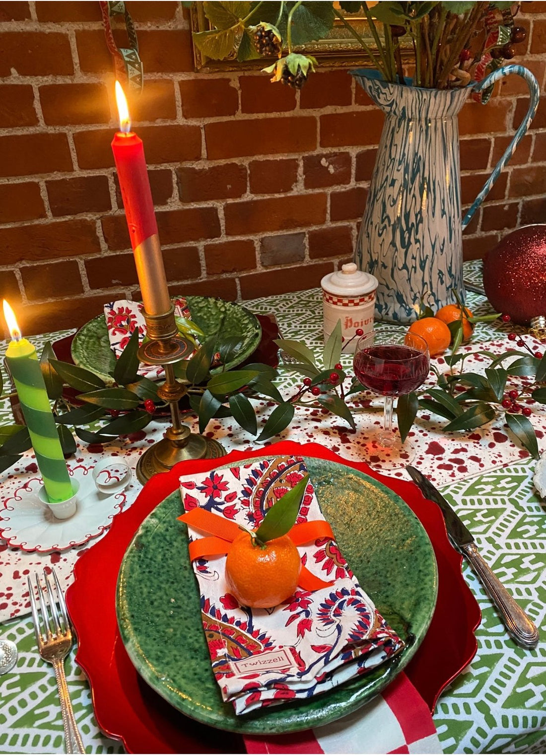 SECONDS Green Ladder Tablecloth