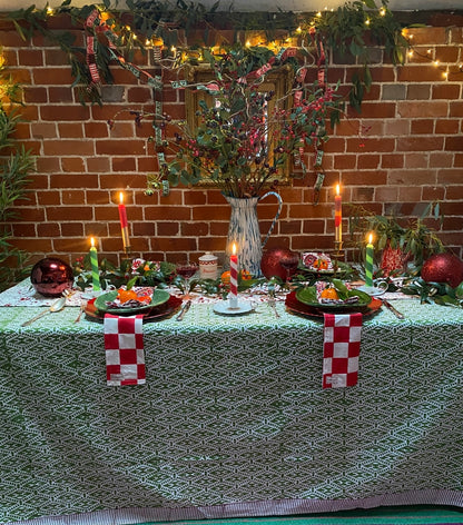 SECONDS Green Ladder Tablecloth