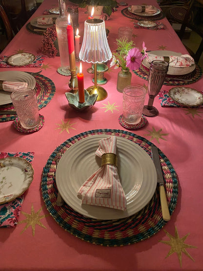 Pink Star Tablecloth
