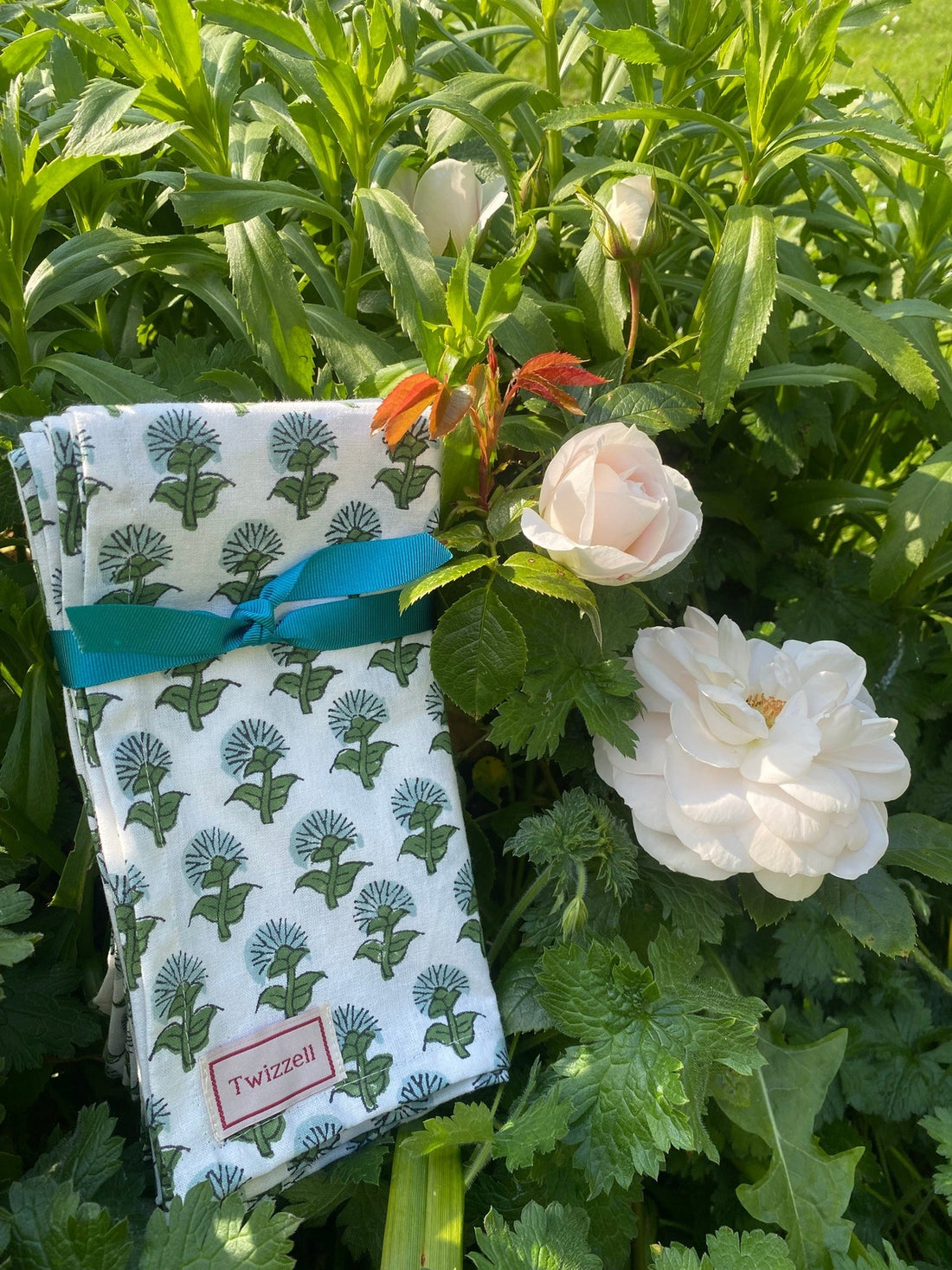 Indian Block Print Napkins Set of 4 - Mini Blue