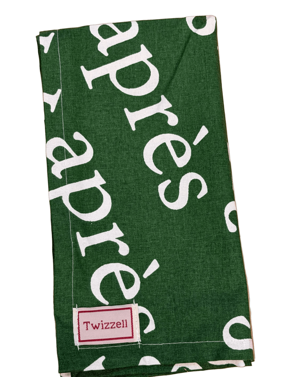 Green &amp; White Après Napkin x 4