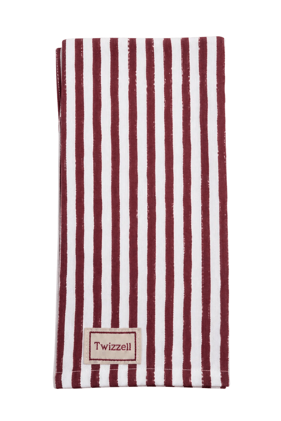 Merlot and White Pinstripe Napkin x 4