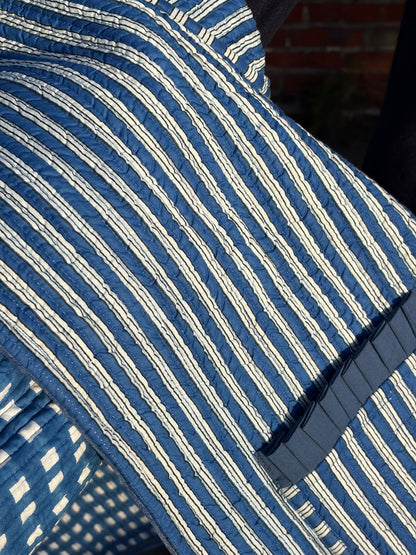 Sailor Collar Reversible Jacket - Blue Gingham