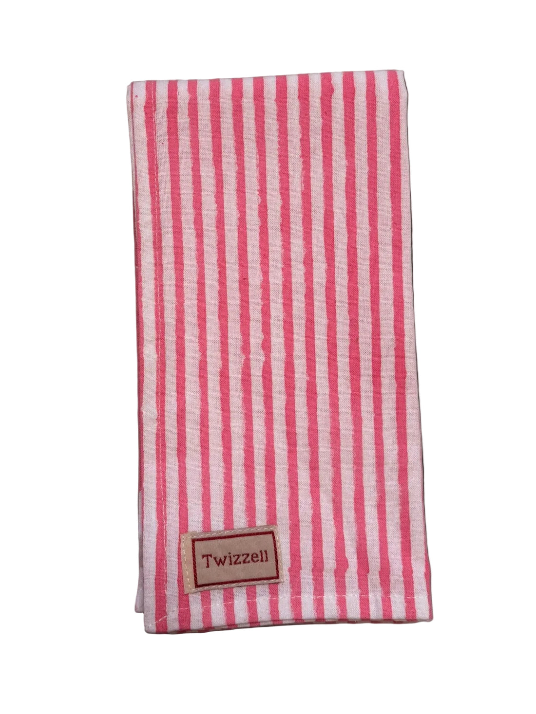 Pink &amp; White Pinstripe Napkin x 4