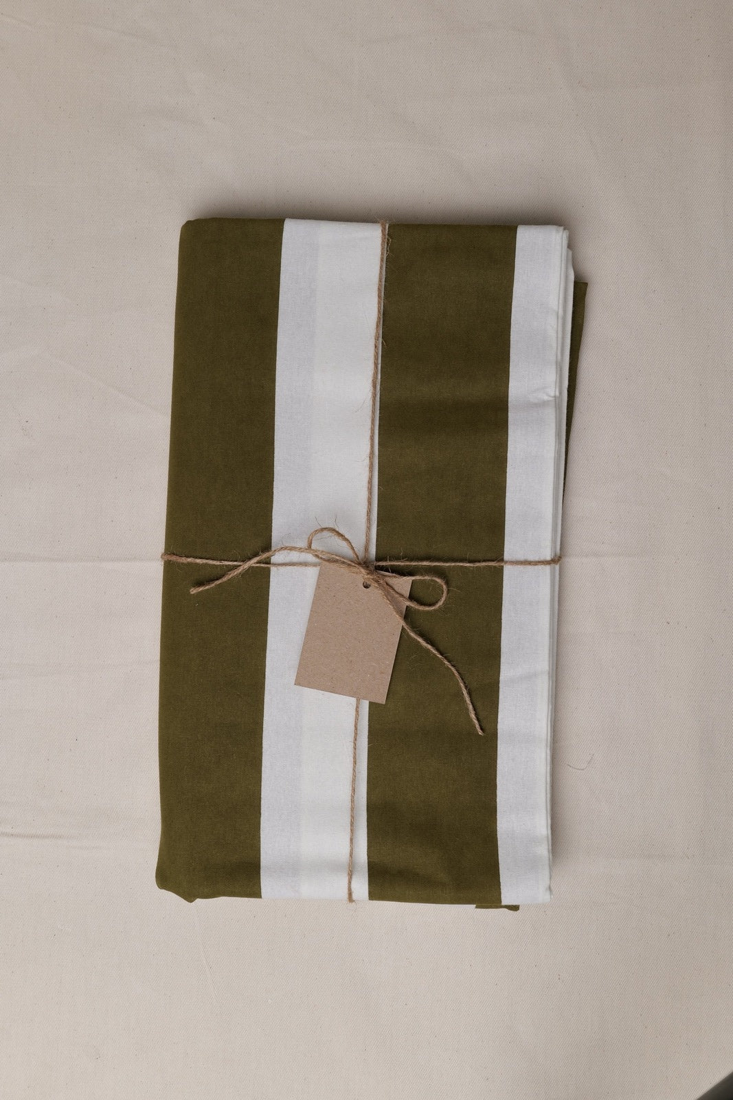 Khaki Stripe Tablecloth