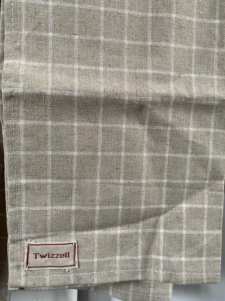 Beige Check Tea Towel