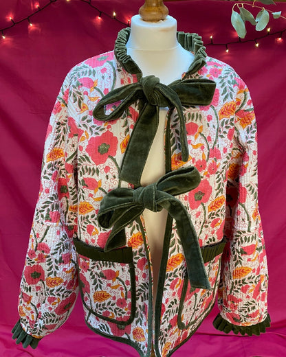 Liv Reversible Jacket - Poppy and Peach Reverse