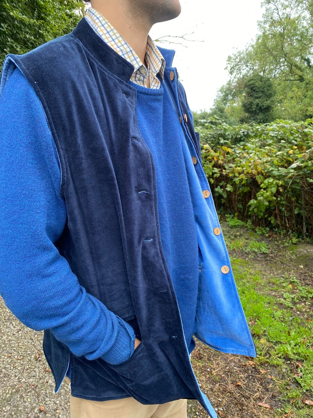 Nehru Jacket Navy and Blue