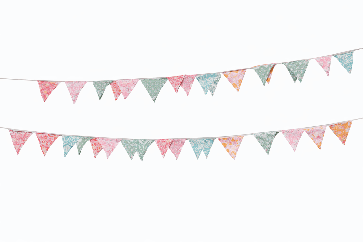 Bunting - Pink, Blue Green 3m