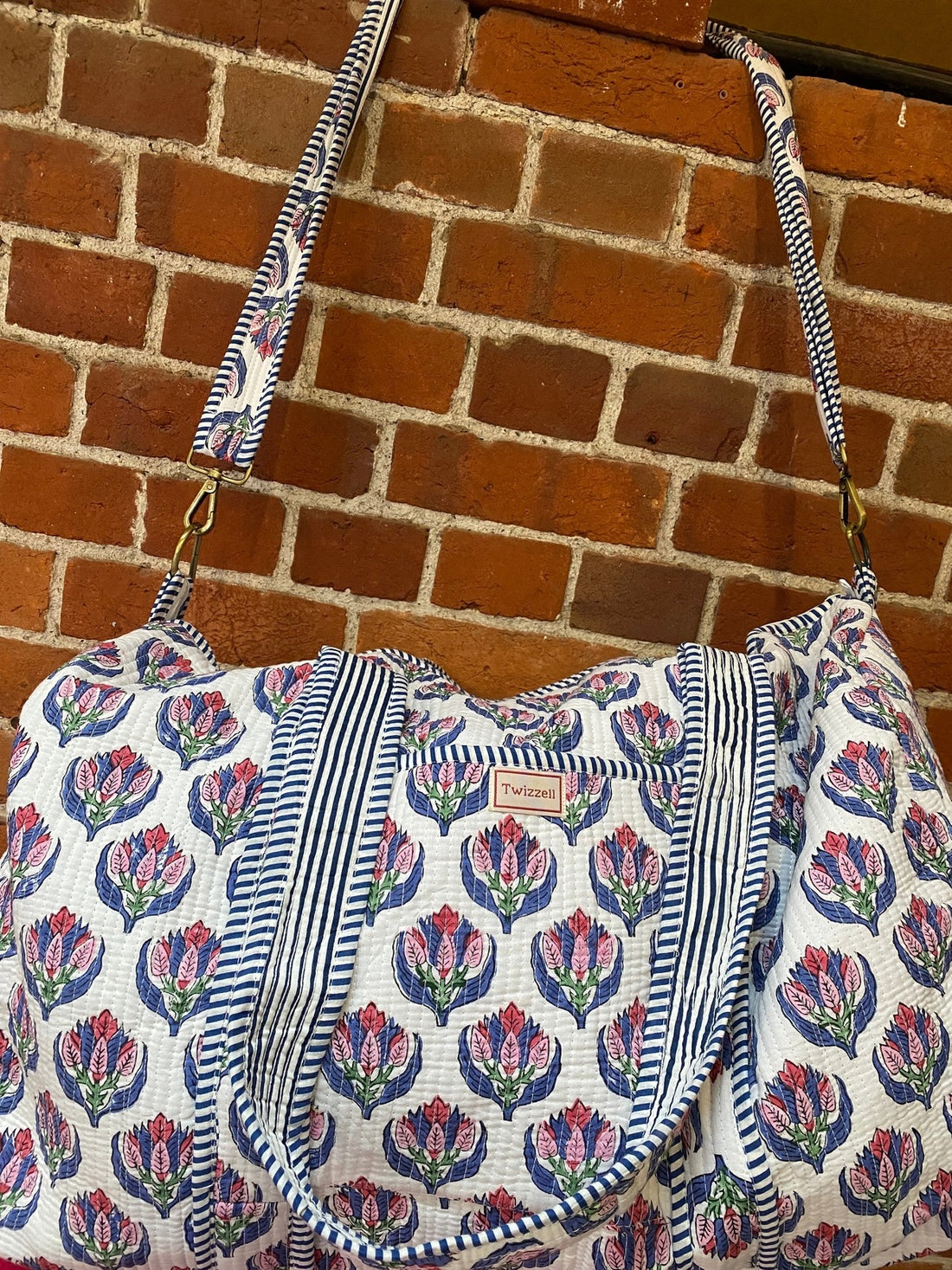 Indian Block Print XL Weekend Bag - Bright