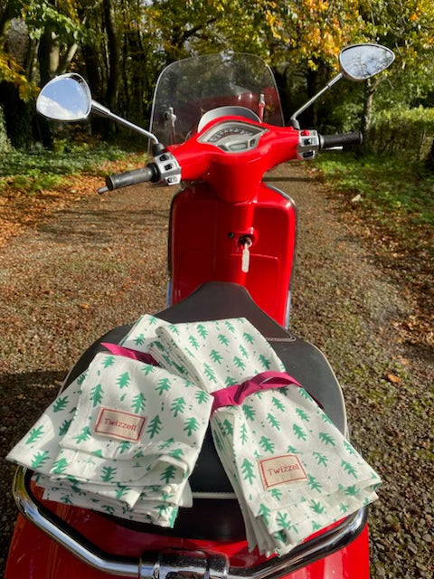 Indian Block Print Napkins Set of 4 - Fir
