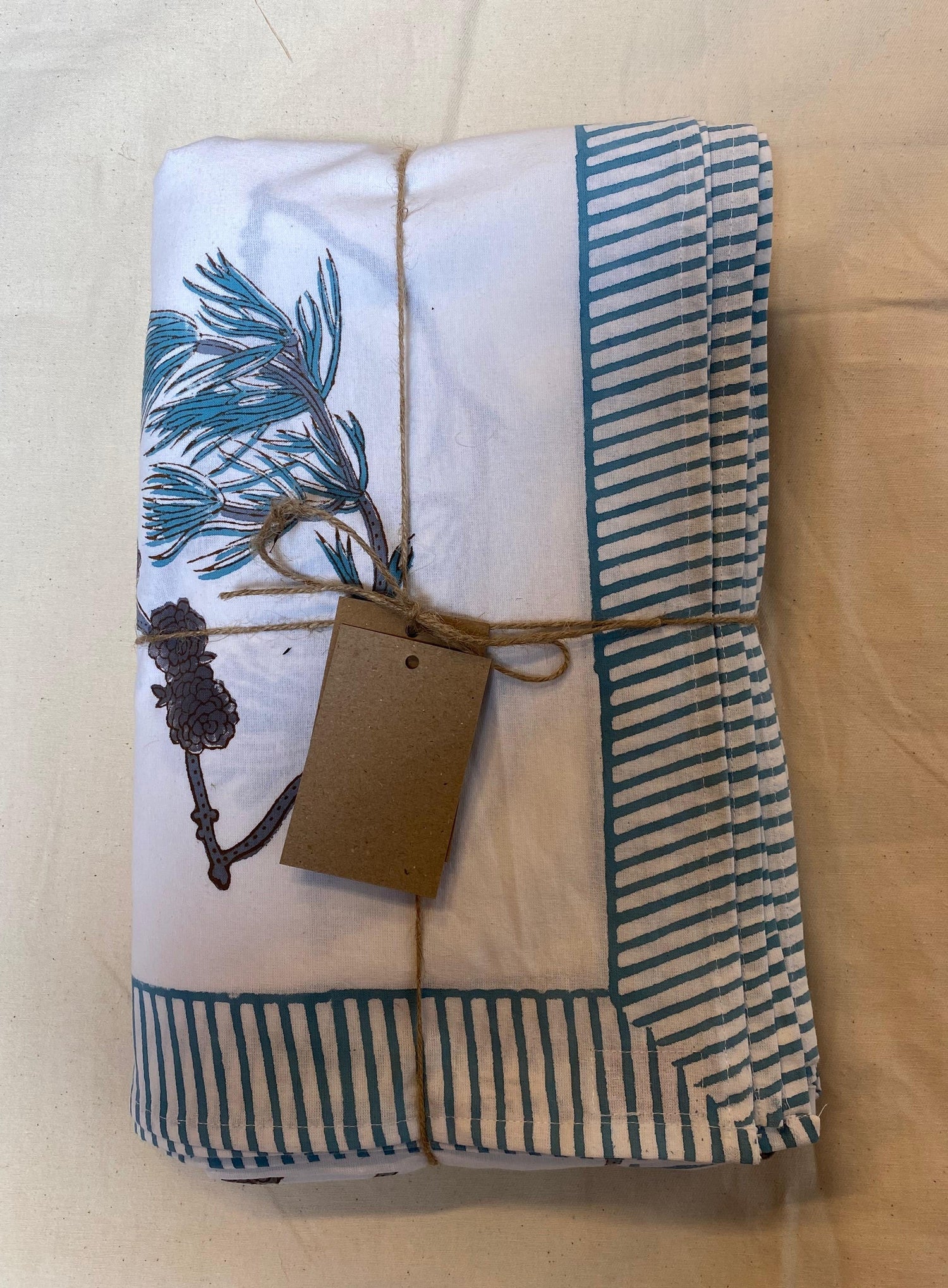 Teal Fir Tablecloth