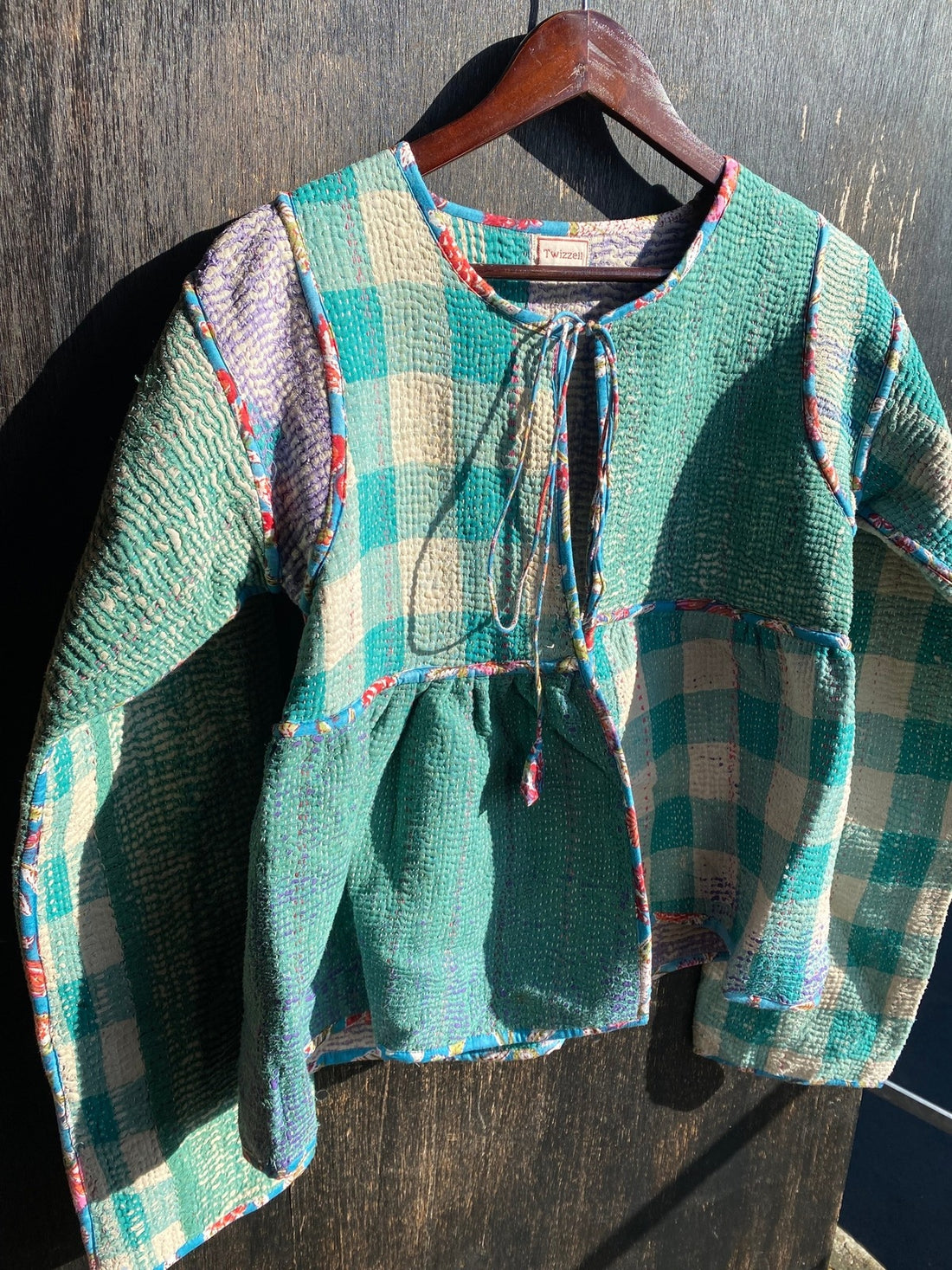 Reversible Cropped Kantha Jacket 5