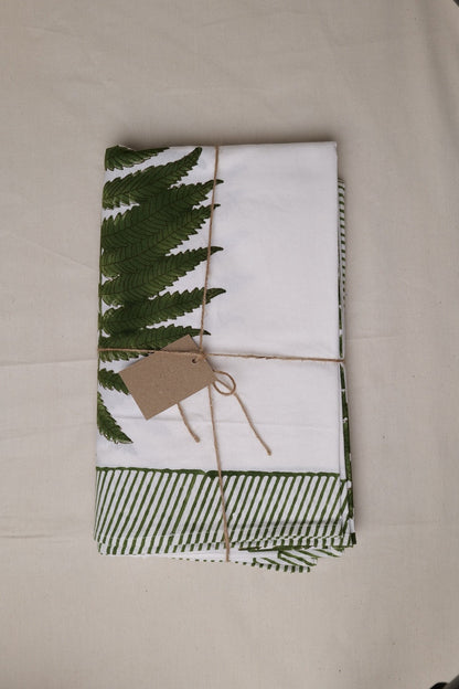 SECONDS Khaki Fern Tablecloth