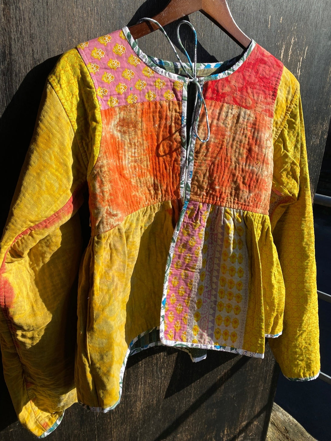 Reversible Cropped Kantha Jacket 8