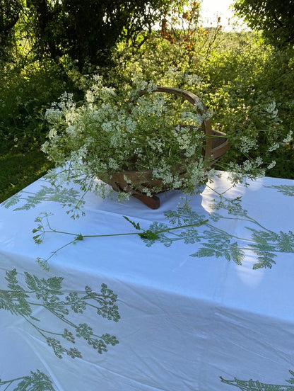 SECONDS Sage Cow Parsley Tablecloth