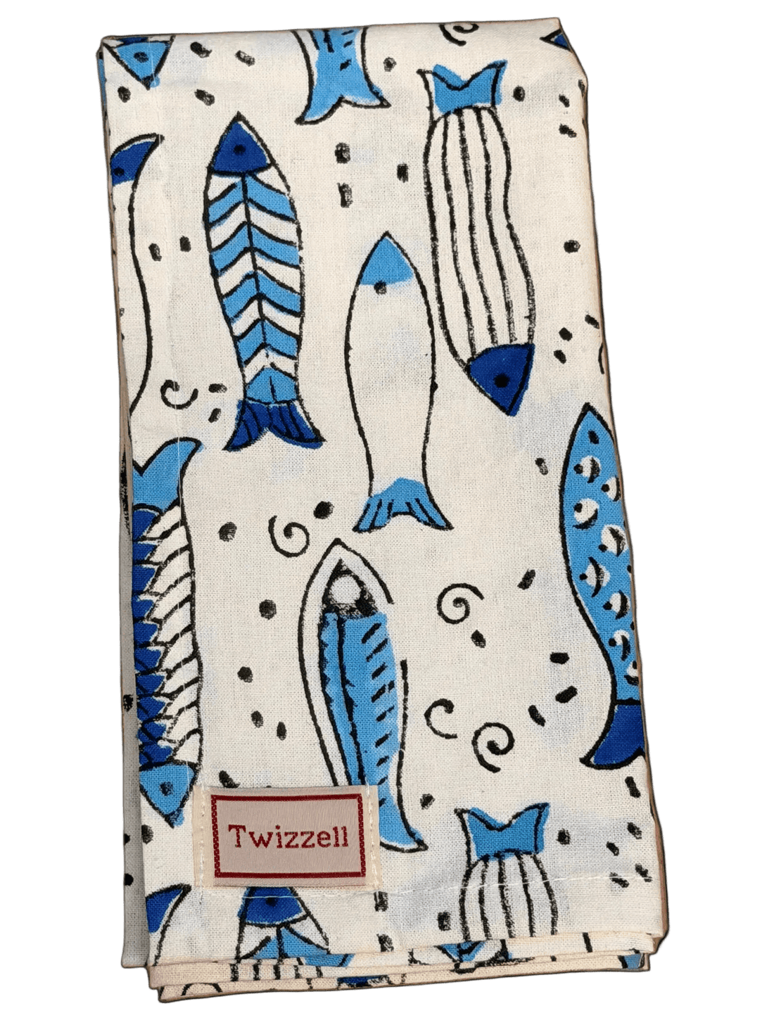 Blue Fish Spritz Napkin x 4