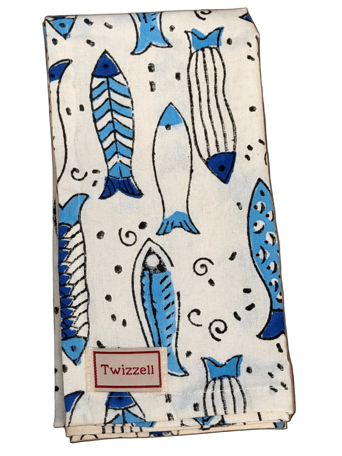 Blue Fish Spritz Napkin x 4