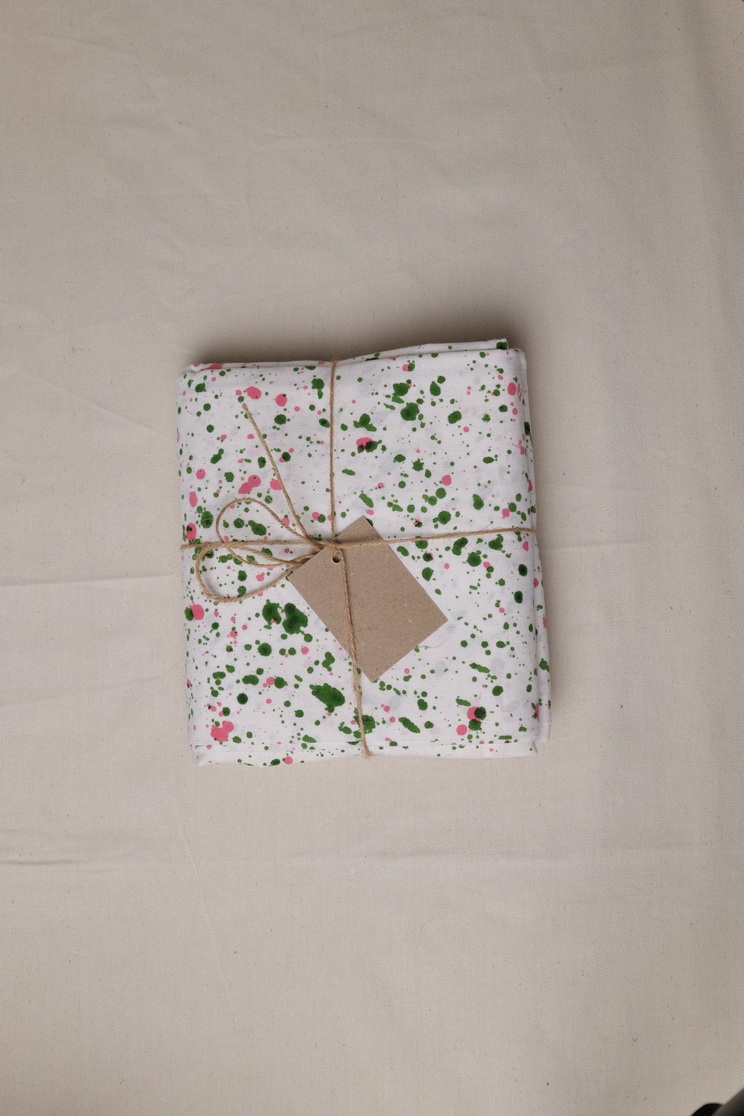 Green and Pink Splatter Tablecloth