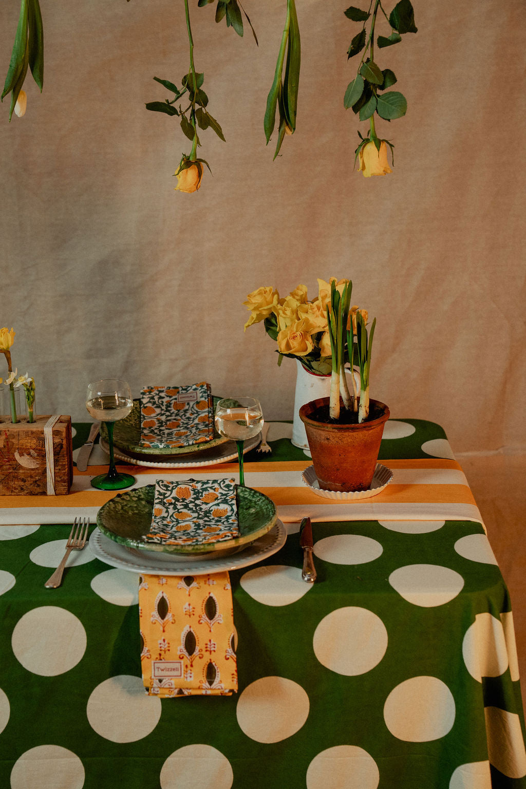 Green Spot Tablecloth