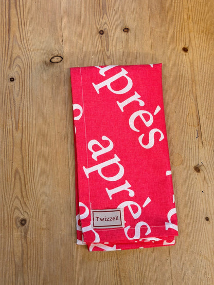 SECONDS Pink &amp; White Après Napkin x 4